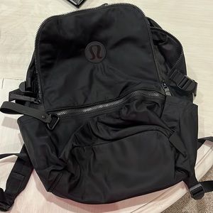 Lululemon black backpack! Almost never used!